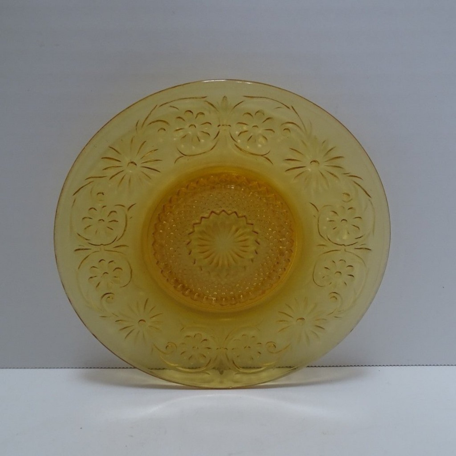 VTG 1930's Amber Depression Glass Indiana Co. Daisy #620 6 Plate Home Decor C