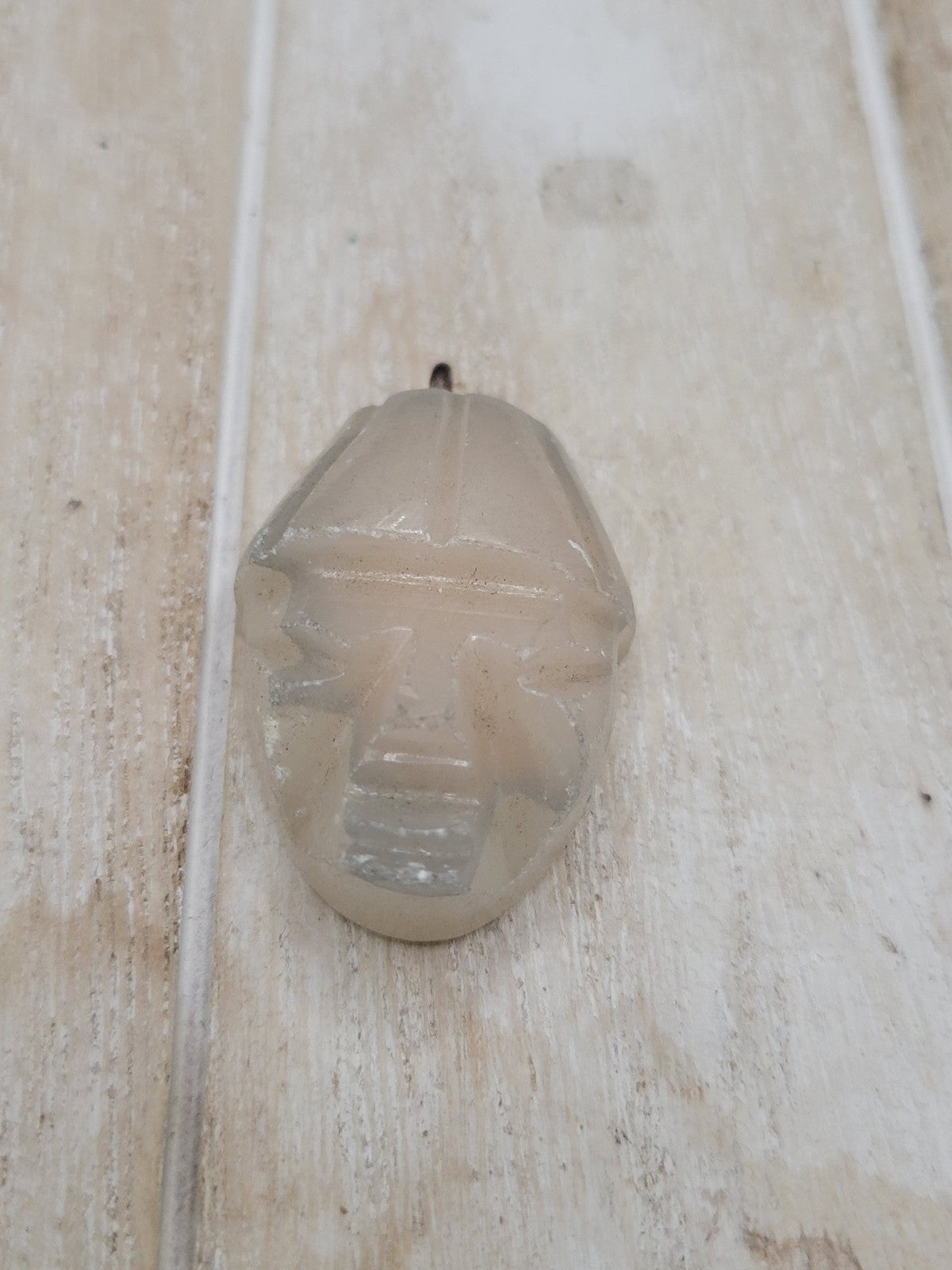 Handmade stone face necklace pendant