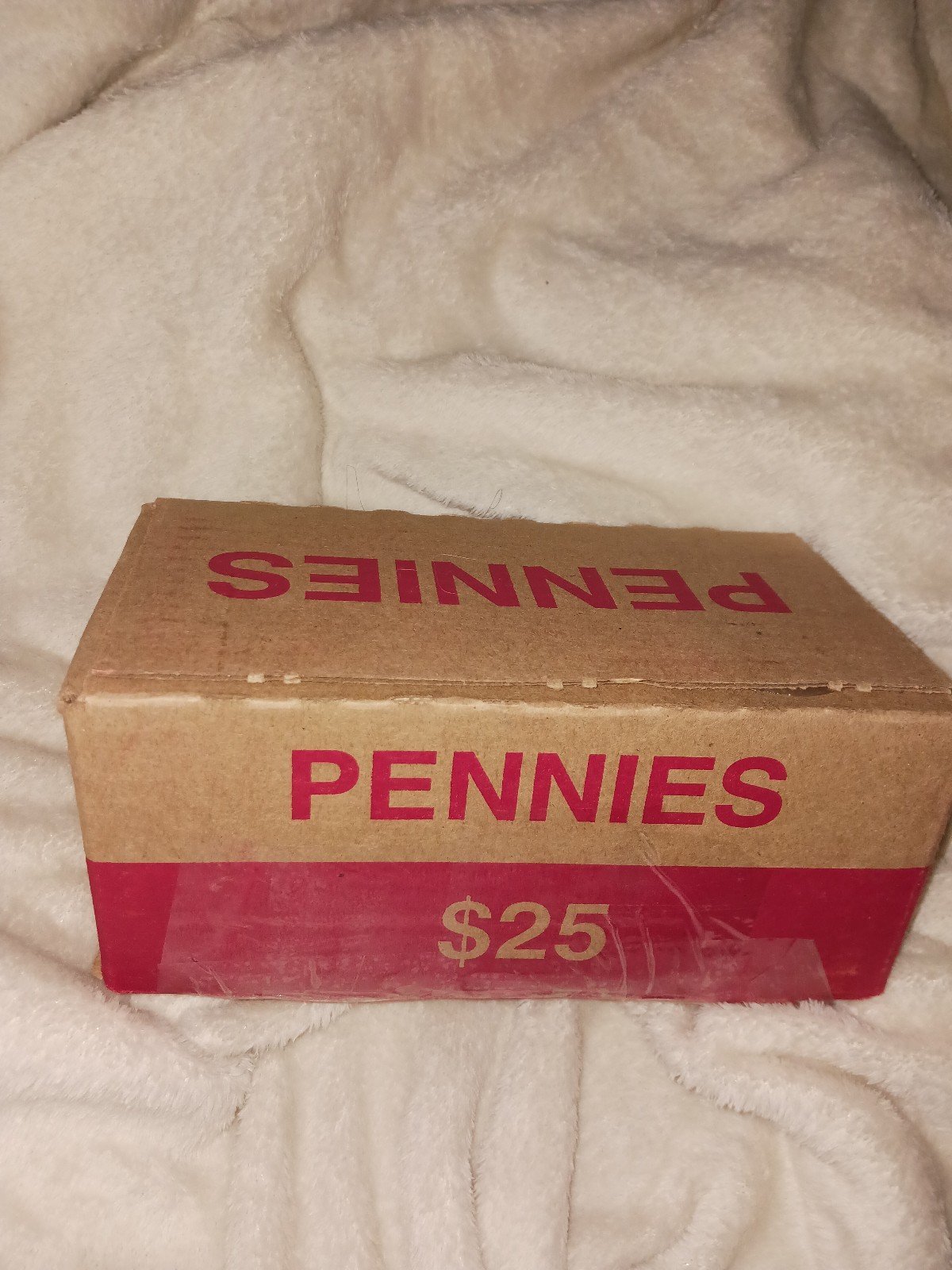 Bank box penny rolls Loomis  wrapped 50 cents