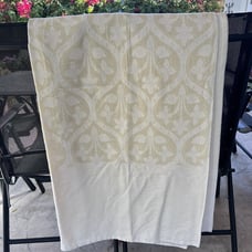 NEW Cotton Bedspread Bedcover Cream Beige Artisan Handwoven Blockprint Farmhouse