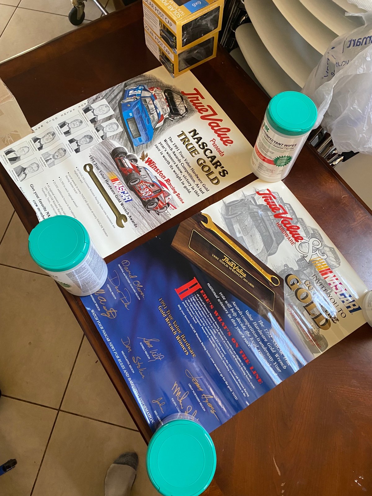 Vintage nascar true gold award posters