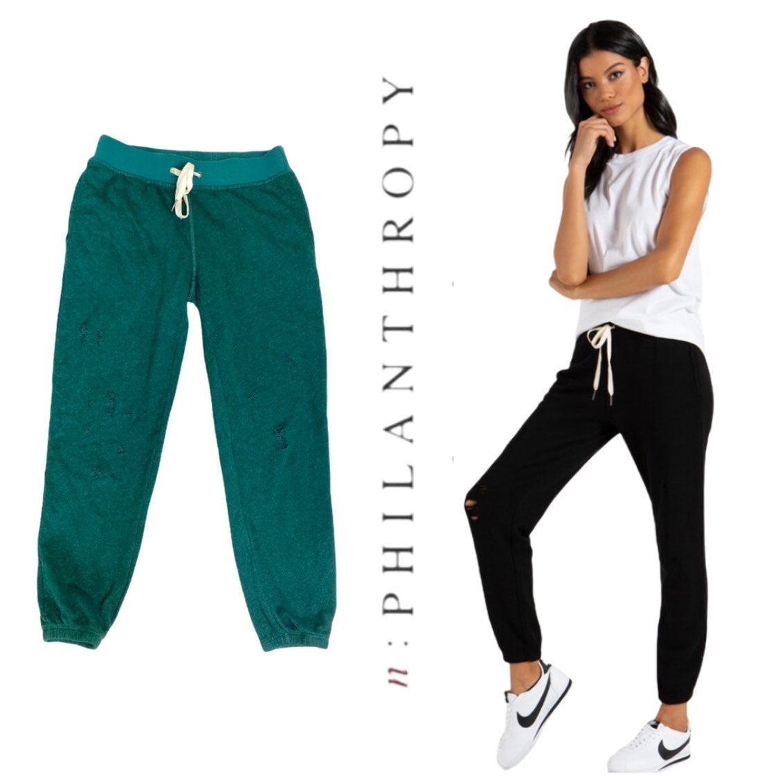 n:Philanthropy Derby Joggers Green NWT
