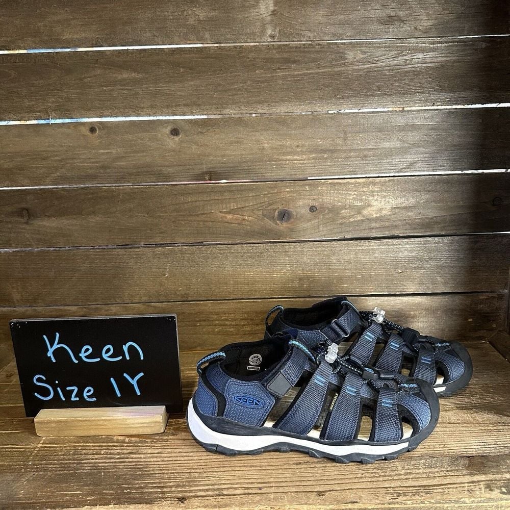 Big Kids Keen Newport Neo H2 Navy Blue Casual Athletic Trail Sandals Size 1 Y