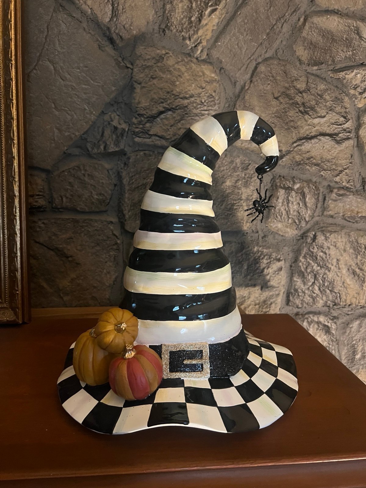 **NEW**MACKENZIE CHILDS COURTLY STRIPE WITCH HAT - NIB
