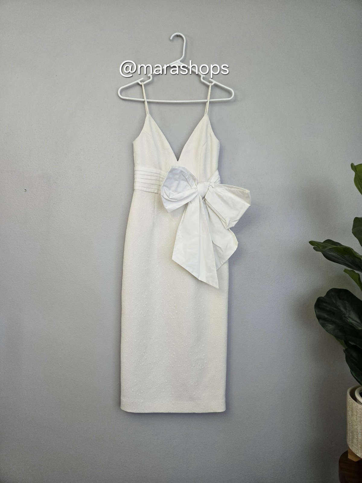 新作【Rebecca Vallance】Bridal Genevieve midi dress Rebecca Vallance: Bridal Genevieve Bow Dress - ReBride