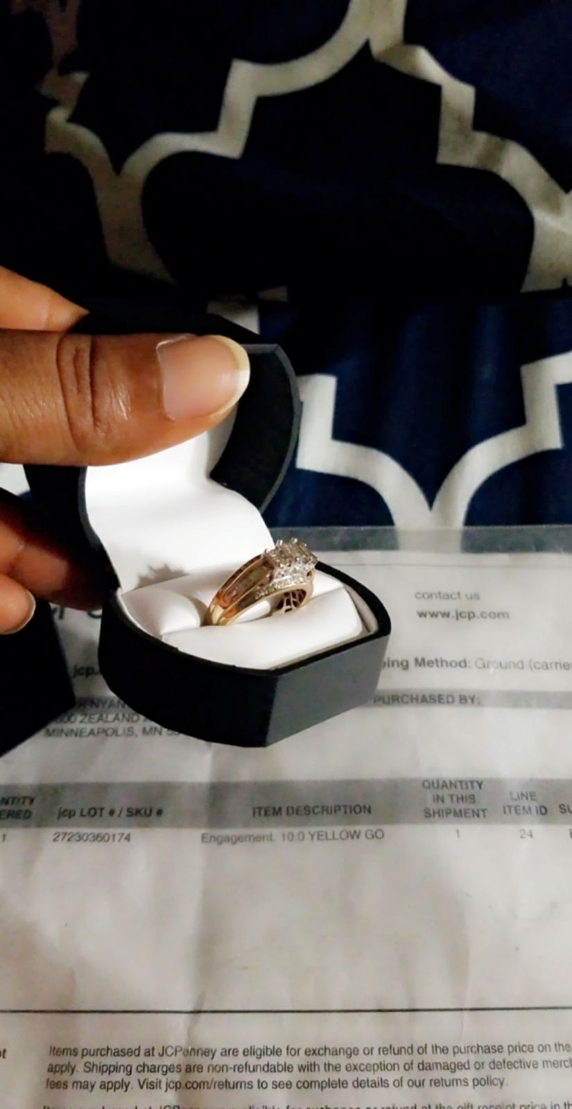 1CT T.W. Princess Diamond 3-Stone Size10