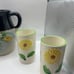 Vintage hand painted pitcher with 4 juice cups