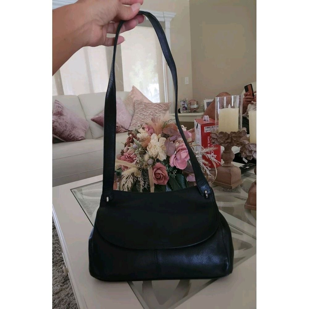 Rolfs Women's Genuine Leather Shoulder Bag Purse Black