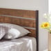 Platform Full Bed Frame with Rustic Vintage Wood Headboard and Footboard