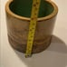 2 CRATE & BARREL Cement Glazed PLANTERS