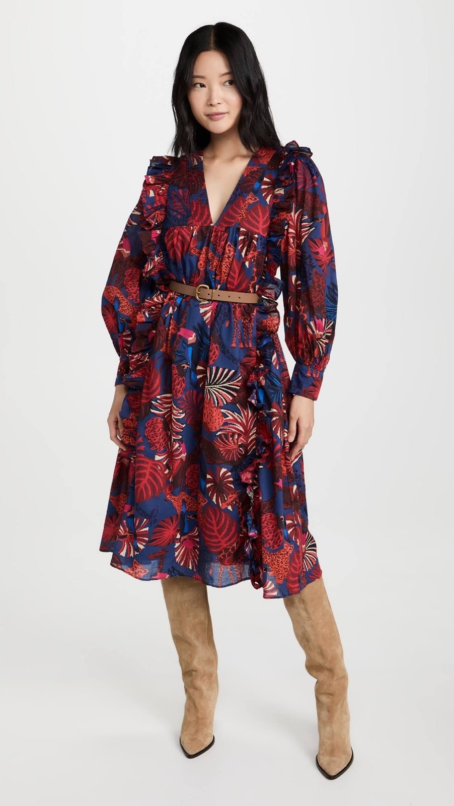 Farm Rio Animals Tapestry Midi dress NWT size S