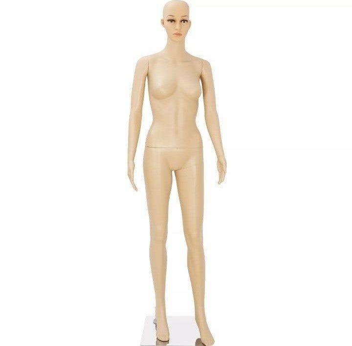 Full Body  Realistic Display Head Turns Dress Form Female Mannequin w/ Base