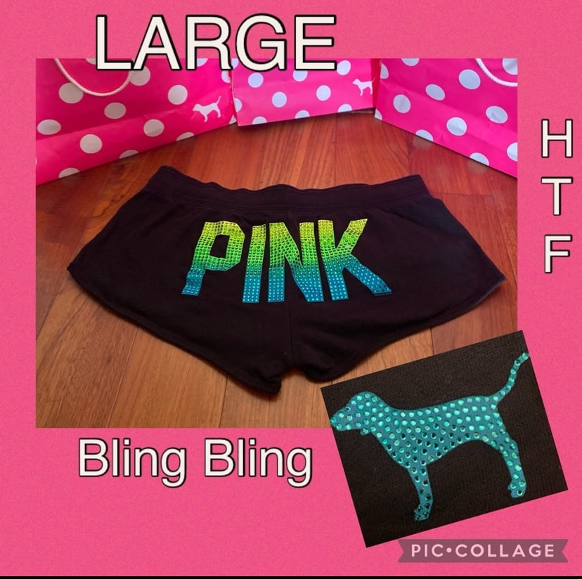 VS PINK Ombré BLING 2012 Vintage Shorts - LARGE - HTF.