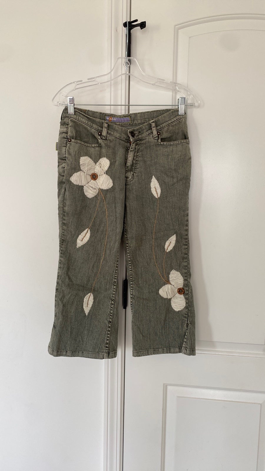 embroidered jeans