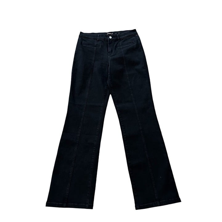 J. McLaughlin Women’s Black Mid-Rise Straight Leg Denim Jeans Size 6 GUC