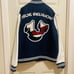 True Religion Men's Blue Horseshoe Patch Varsity Jacket Size Large
