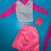 Vintage Mod Barbie Doll #1866 Movie Groovie Near Complete Outfit Skirt Stocking
