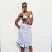 NWT Zara Woman Asymmetric Shirt Look Midi Skirt Size M Medium