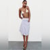 NWT Zara Woman Asymmetric Shirt Look Midi Skirt Size M Medium