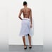 NWT Zara Woman Asymmetric Shirt Look Midi Skirt Size M Medium