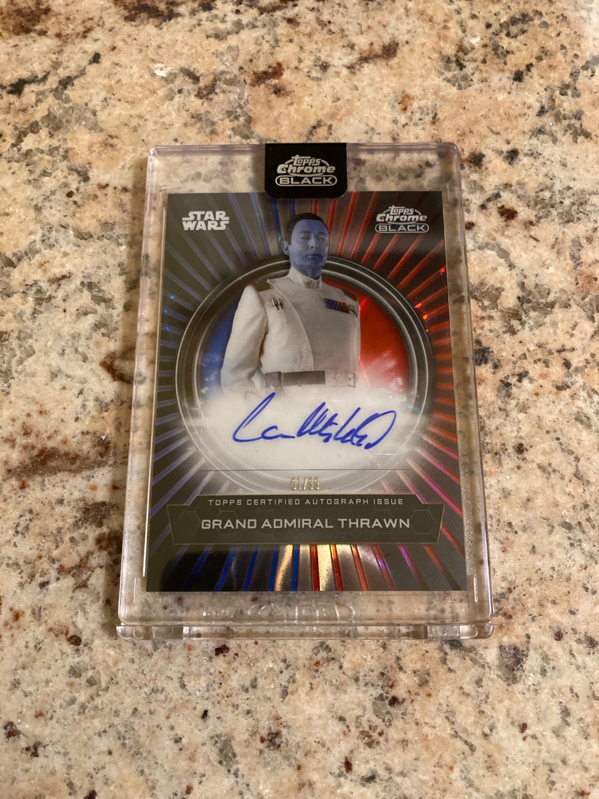 2024 Topps Star Wars Chrome Black Grand Admiral Thrawn Auto card