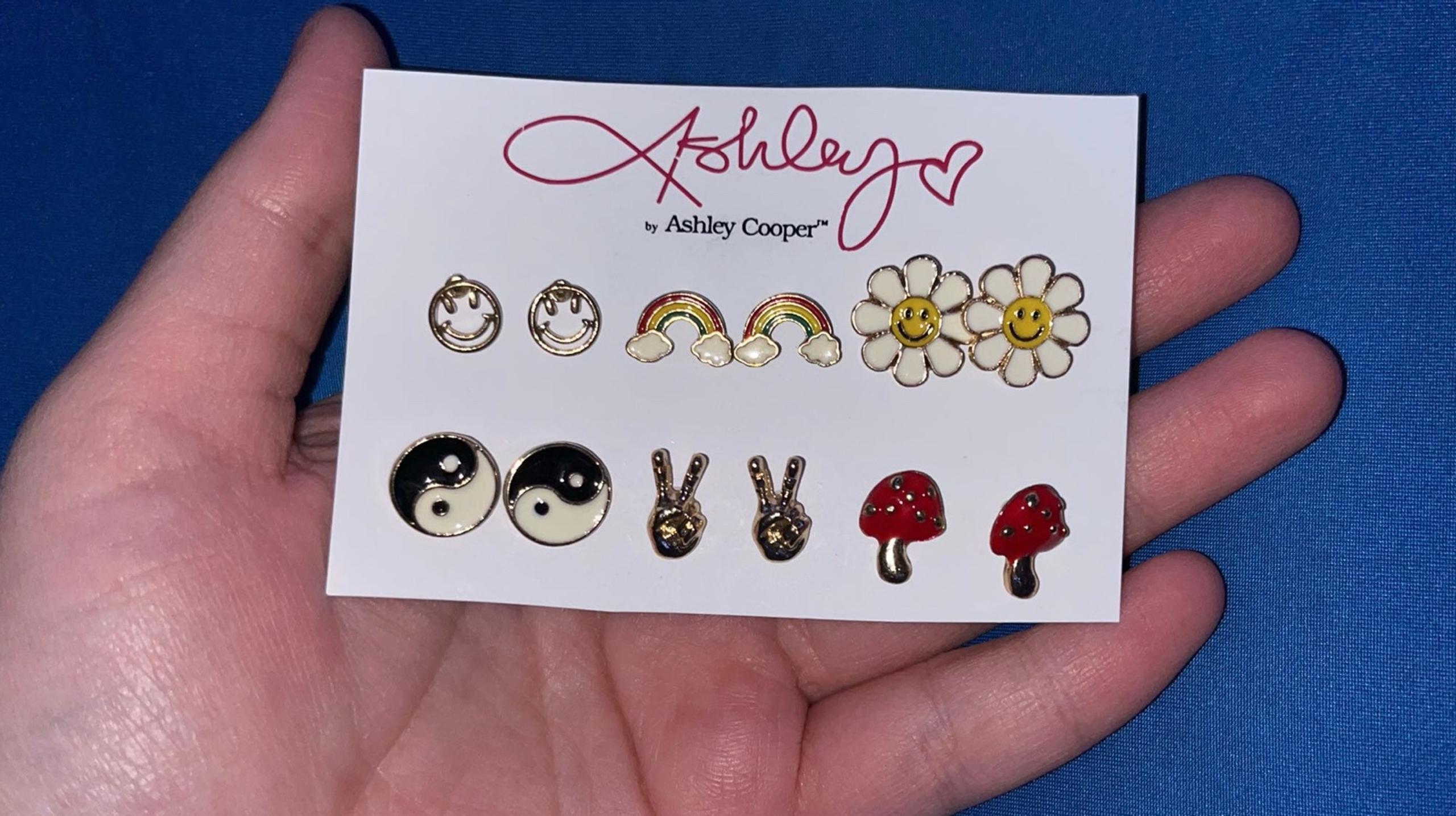 Gold Earrings 6 pairs