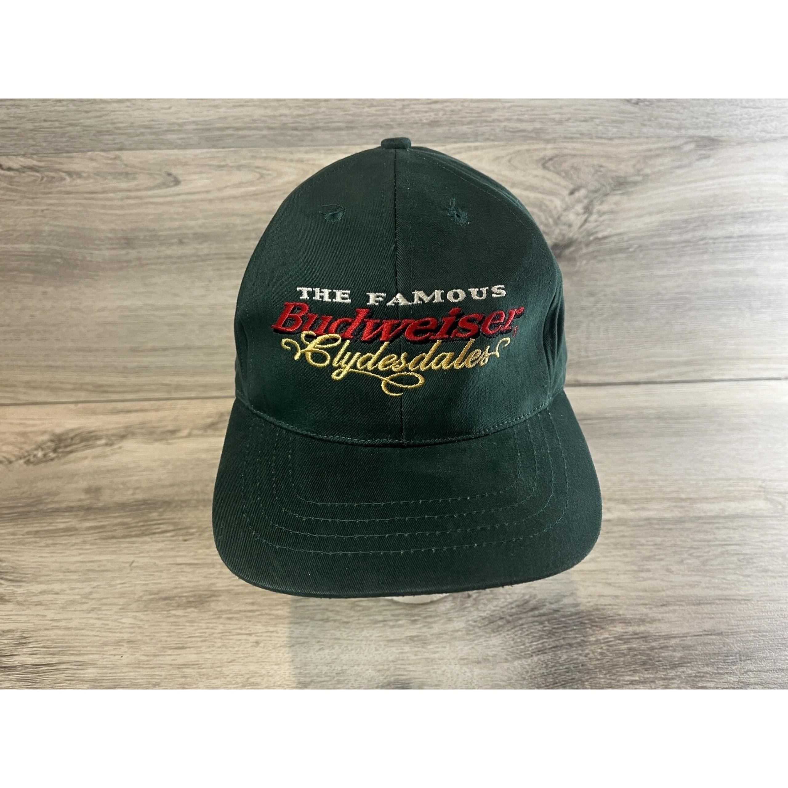 Vintage Famous Budweiser Clydesdales SnapBack Hat Cap Men Green Adjustable
