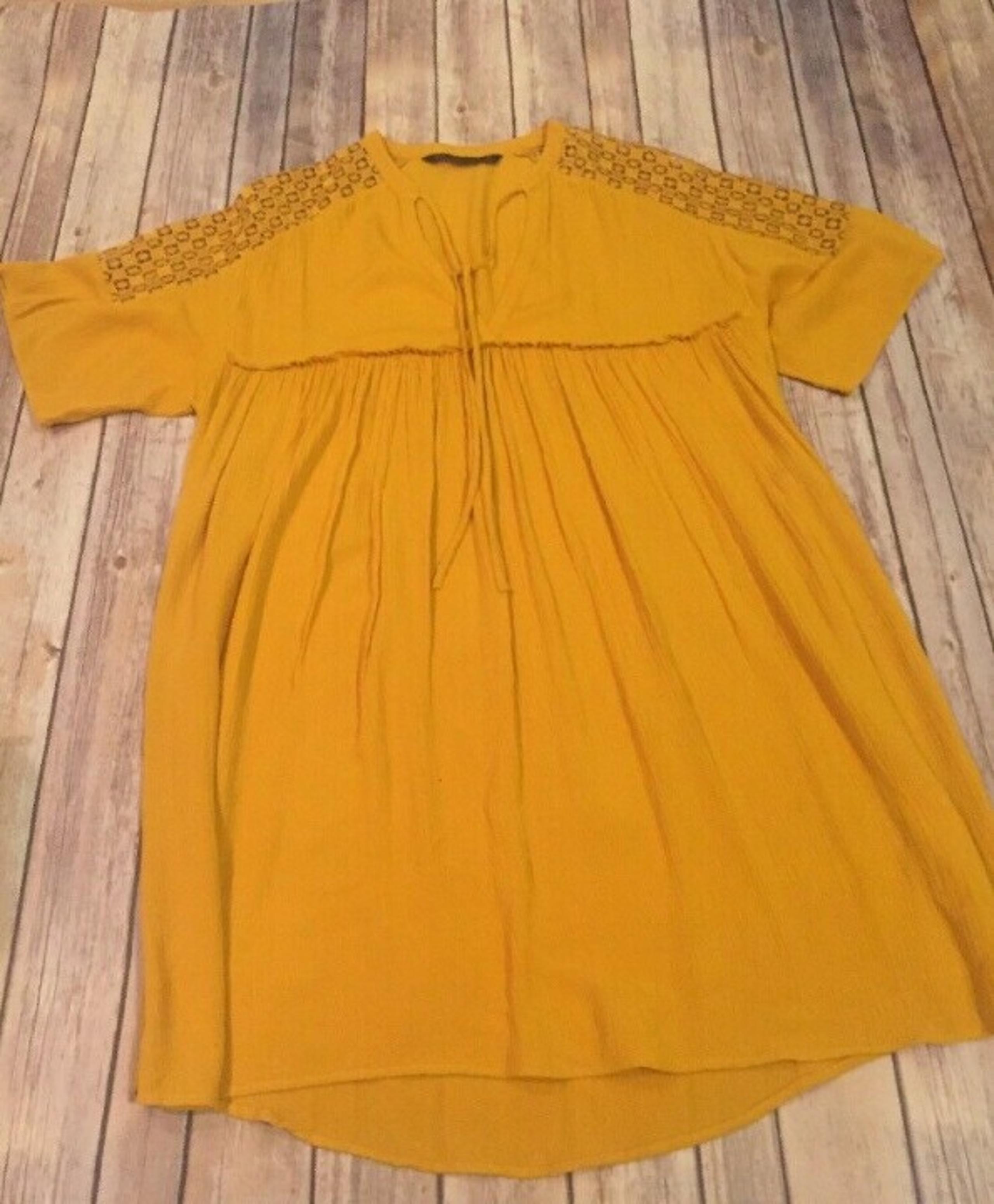 Zara Basic swimsuit cover up color yello