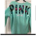 VICTORIA’S SECRET PINK TEAL SWEATSHIRT SMALL