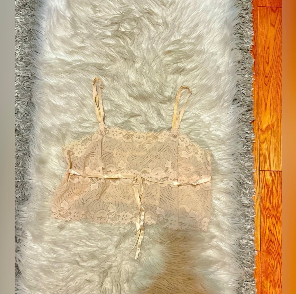 Vintage Cream Lace Cami Top
