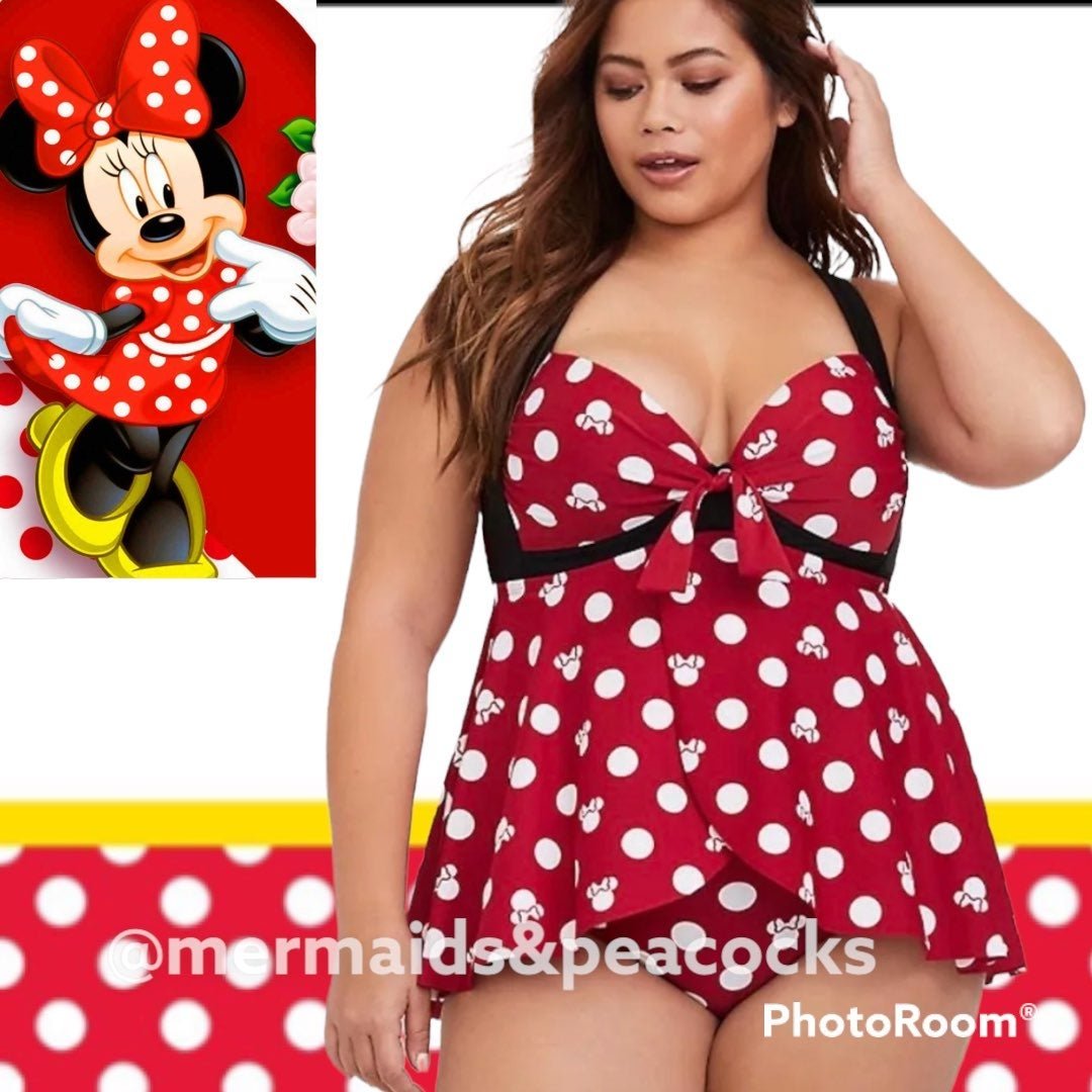Torrid disney Minnie Mouse Flyaway Swimsuit