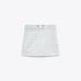 NWT. Zara Blue/Cream Textured Gingham Bermuda Shorts/Skort. Size L.