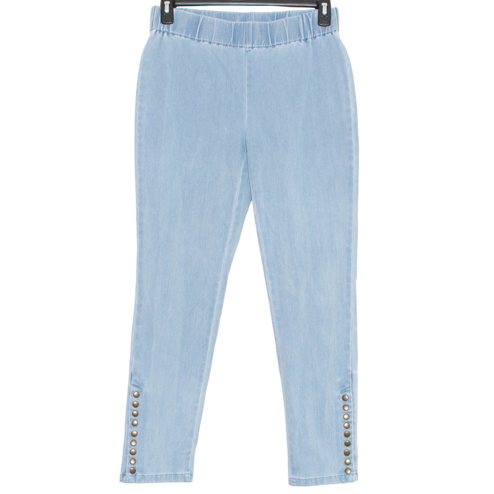 Soft Surroundings Womens Jeans Metro Jegging Pull On Snap Cuff Blue Small DX