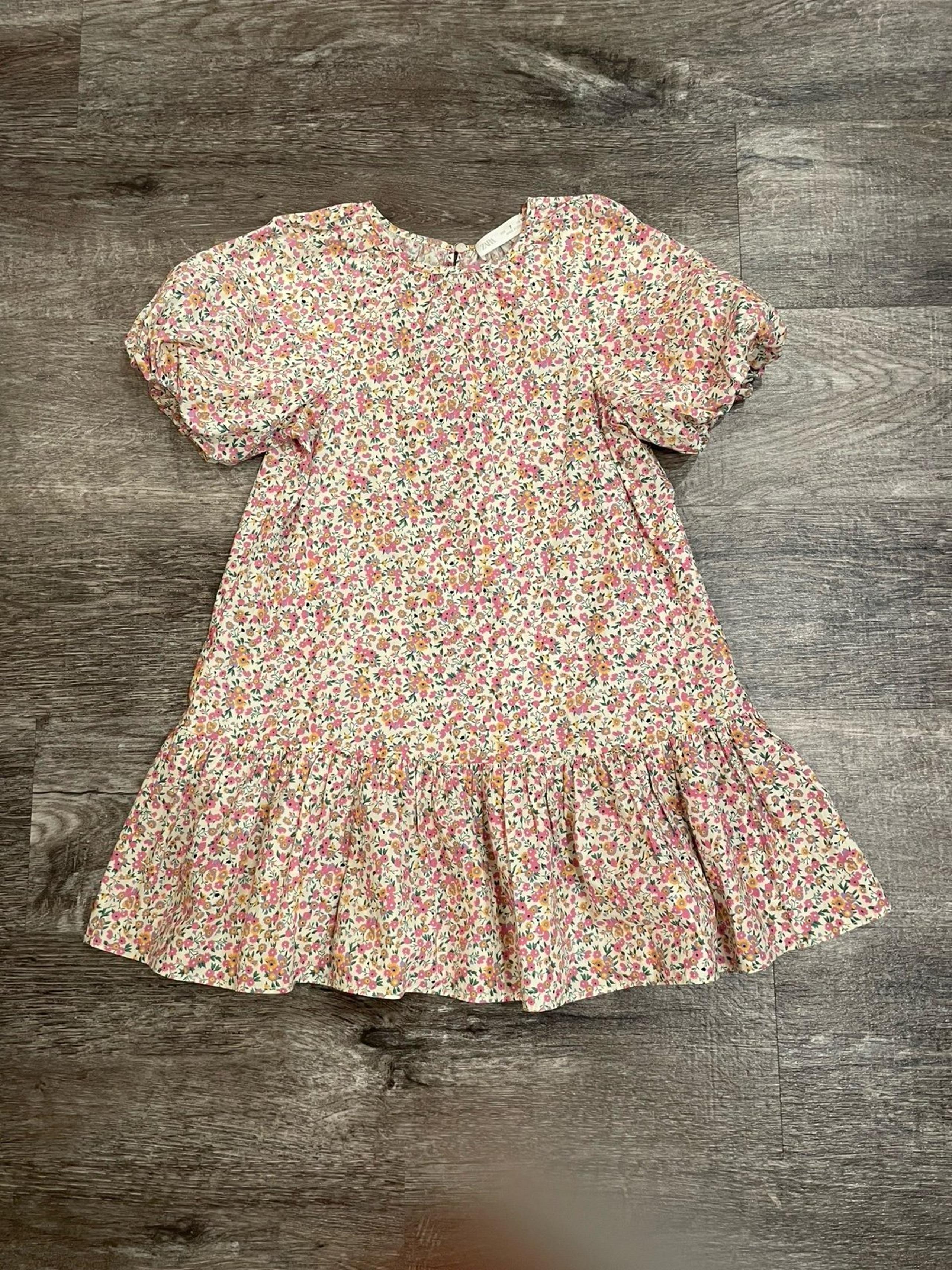Zara girls floral dress size 7 years