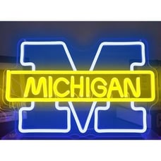 NEW University of Michigan LED Neon Light Sign Michigan Wolverines Football