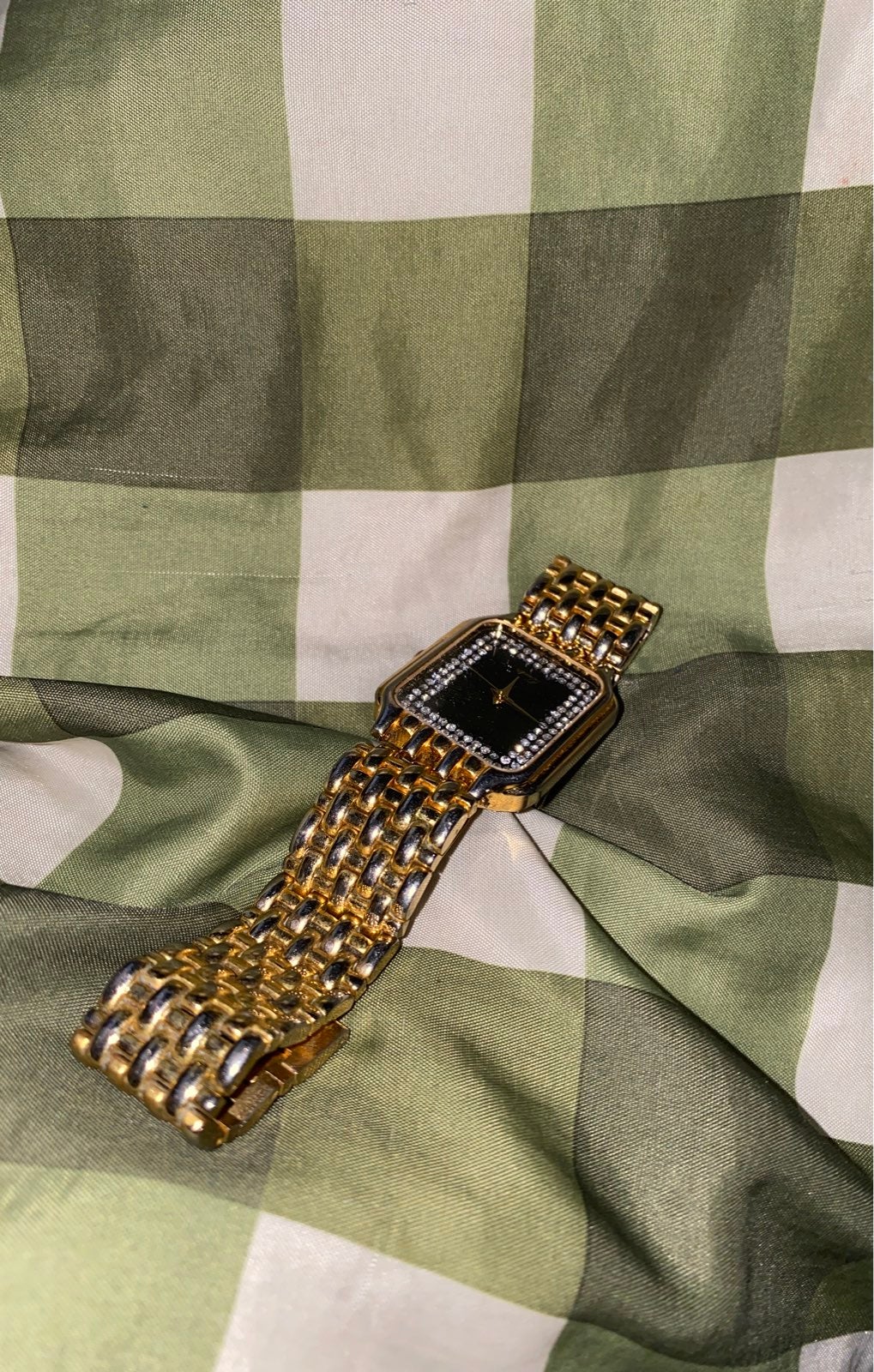 Diamond and gold watch