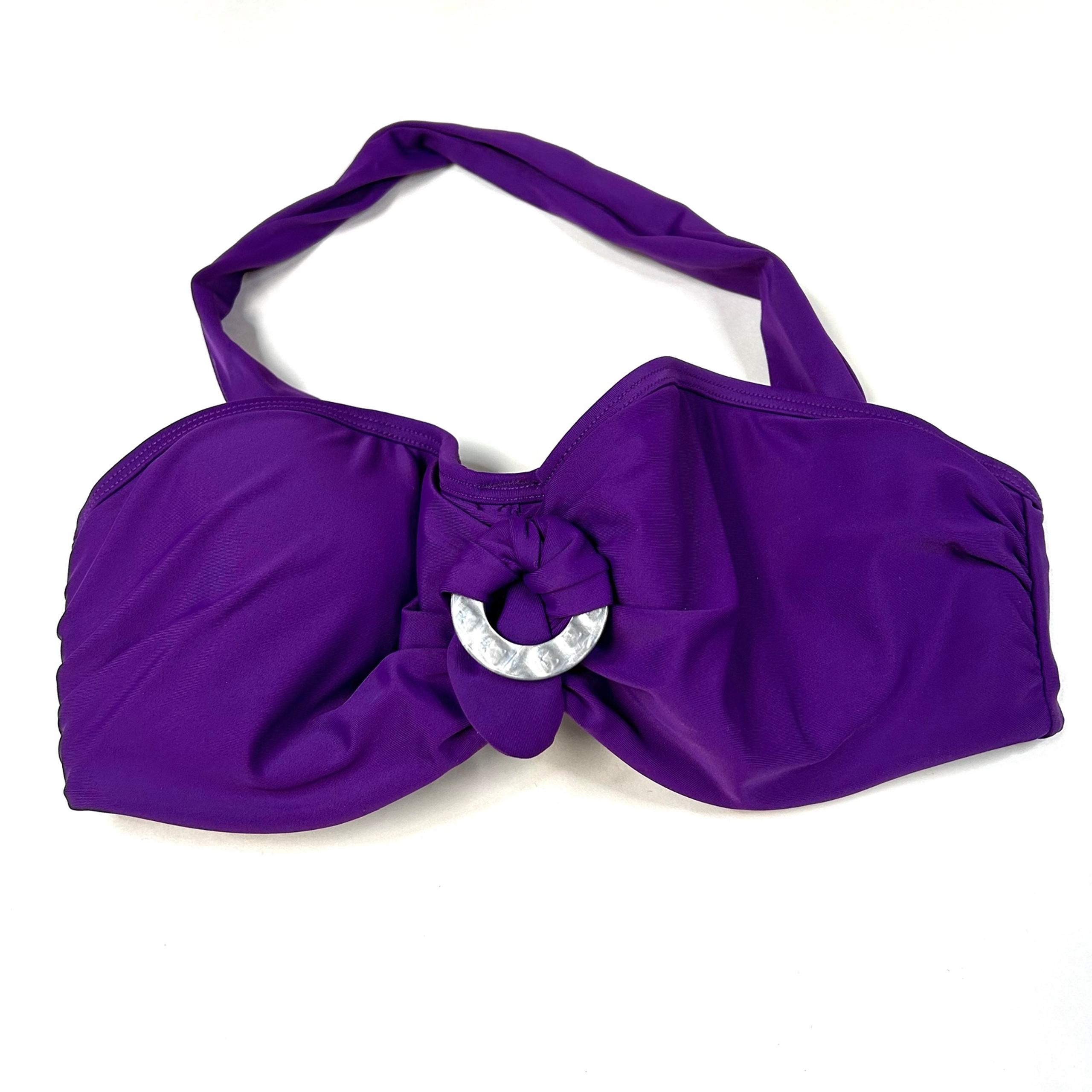 Panache Swim 32D Sophia SW0633 Bikini Top Solid Purple Underwire #2699