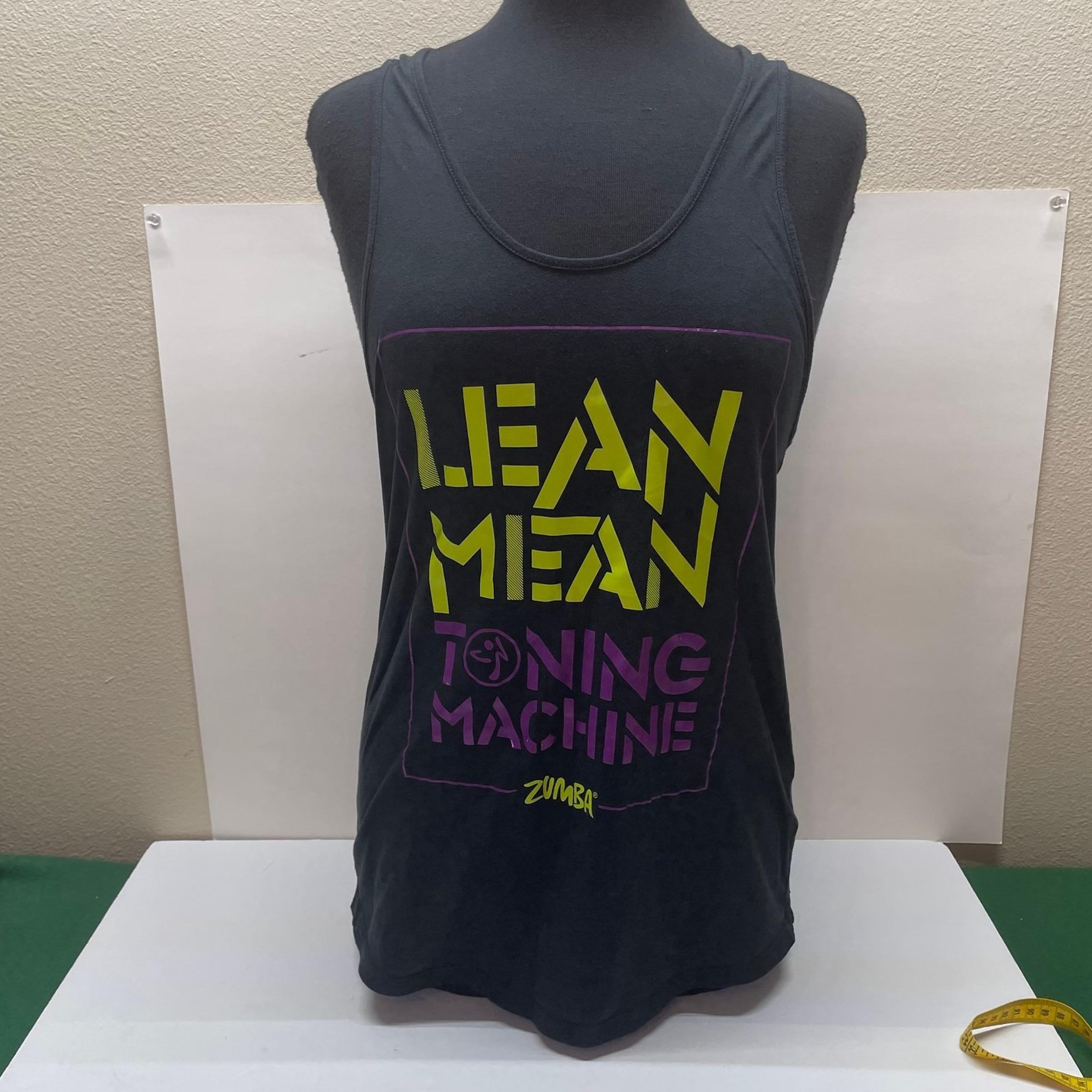 Zumba Instructor women’s athletic tank top size small - lean mean toning machine