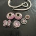 Pandora Heart Closure Bracelet with Pink Charm set