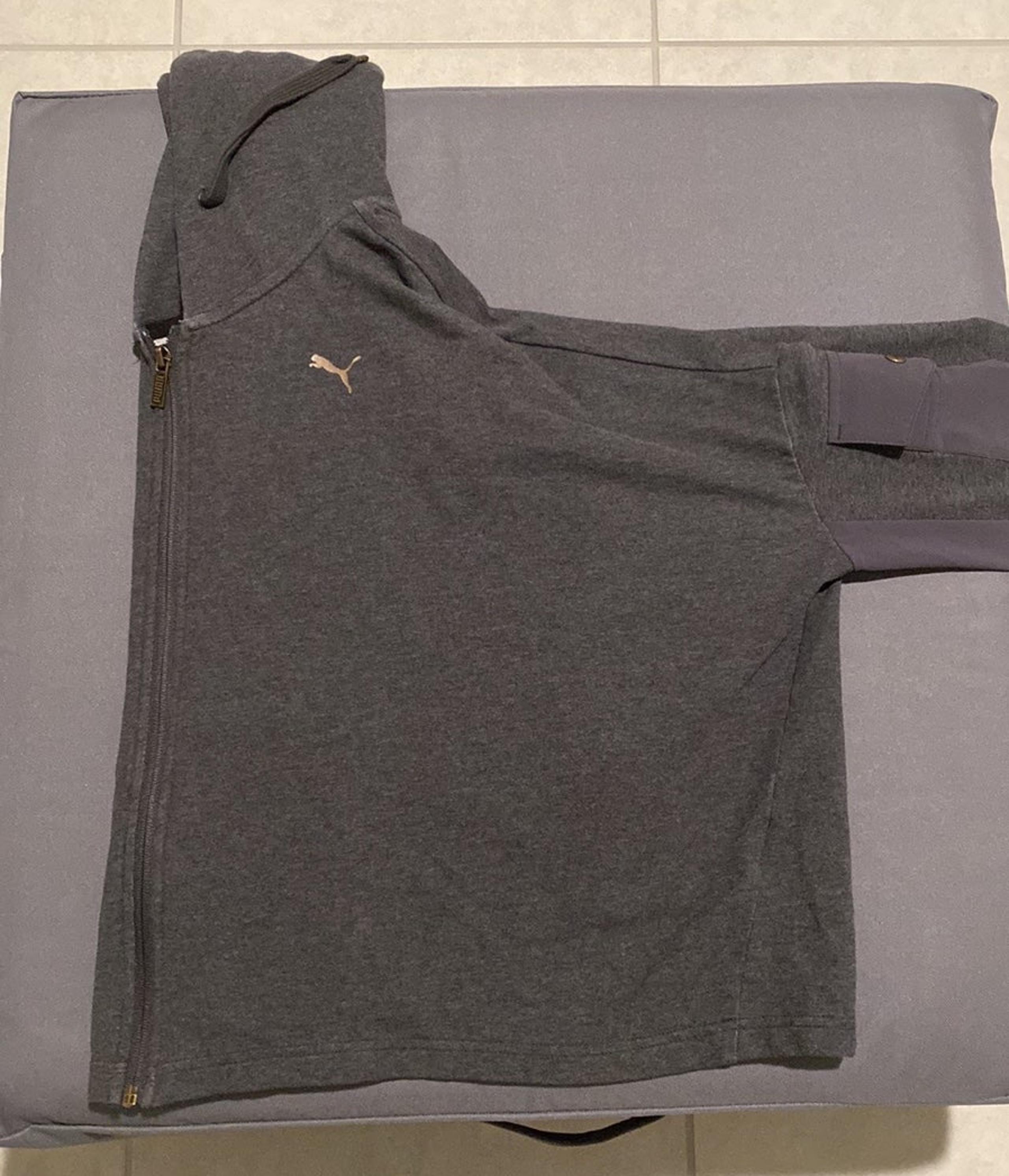 Puma cropped gray sweater