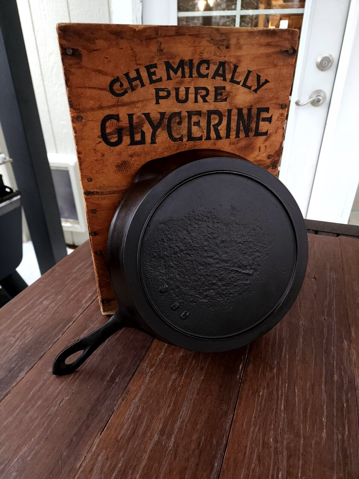 Antique Cast Iron Skillet With Gate Mark Restored
