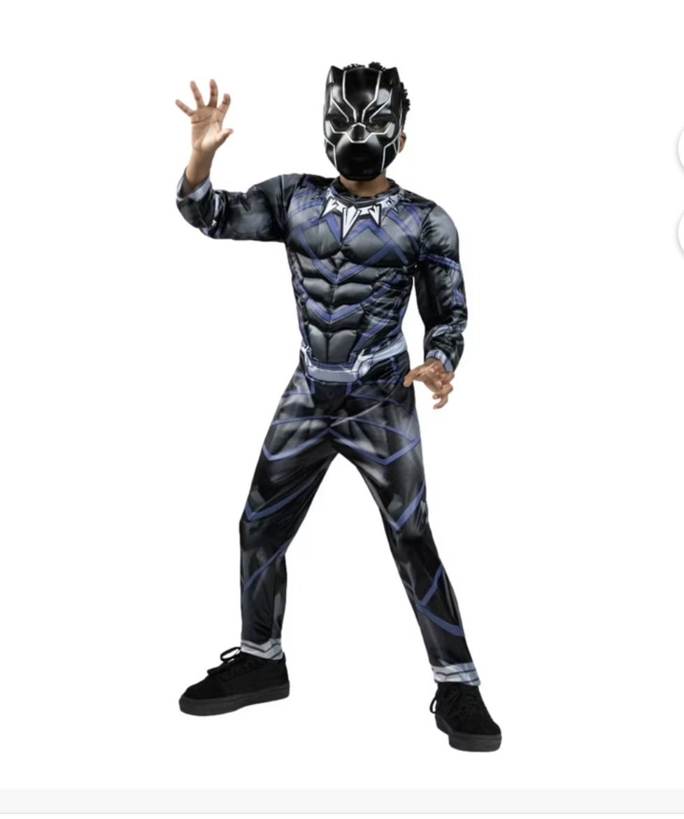 Jazwares Marvel Avengers Black Panther light up child costume. NWT small 4/7