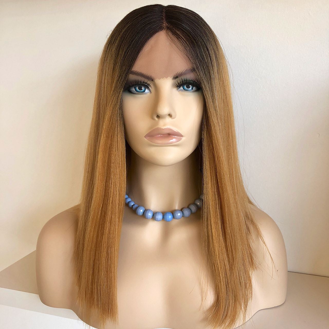 Honey Blonde w/ Dark Brown Roots Wig 16 | Gift For Her | Jennifer