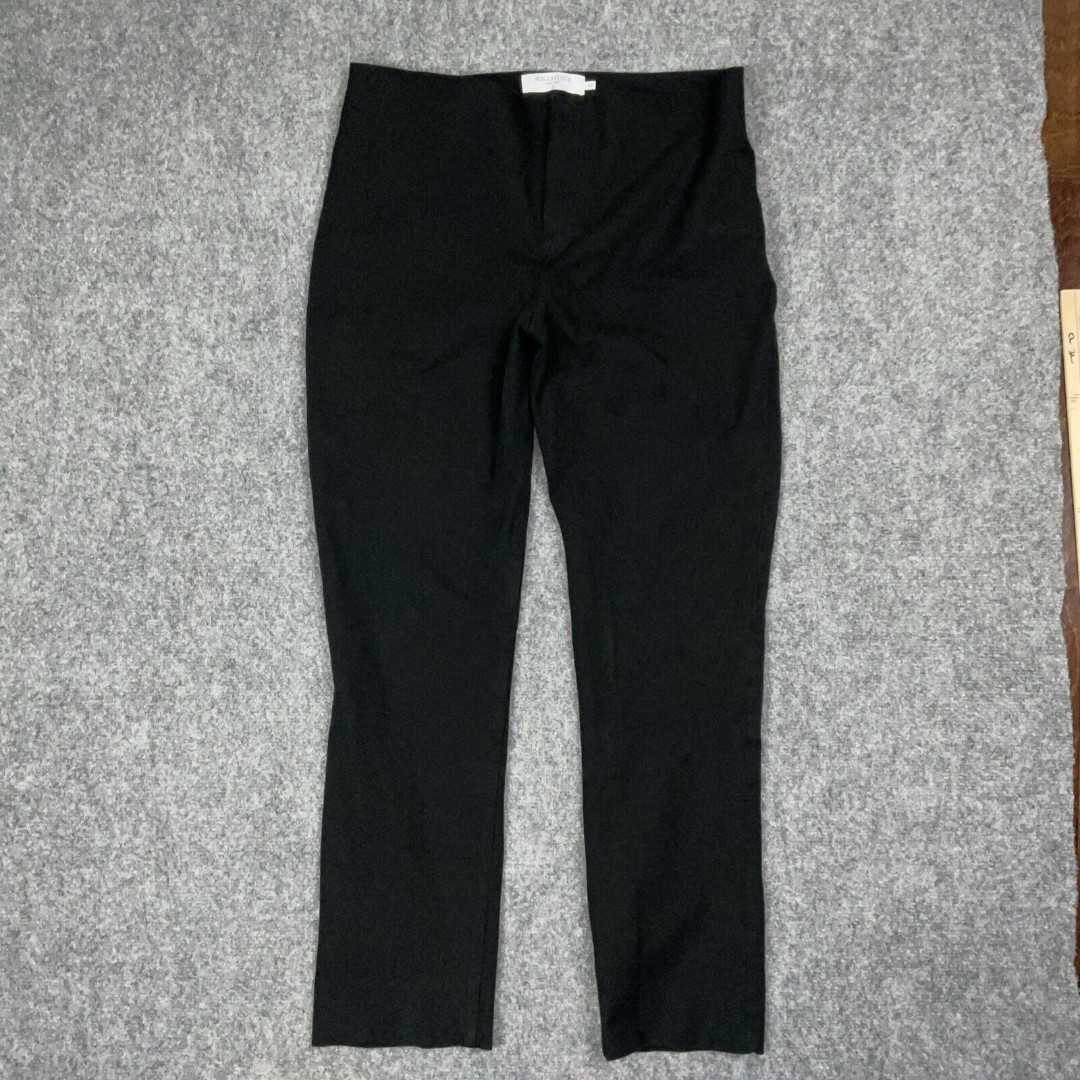 M M Lafleur Pants Womens Size 12 Black Ankle Convert to Cropped Organic Cotton