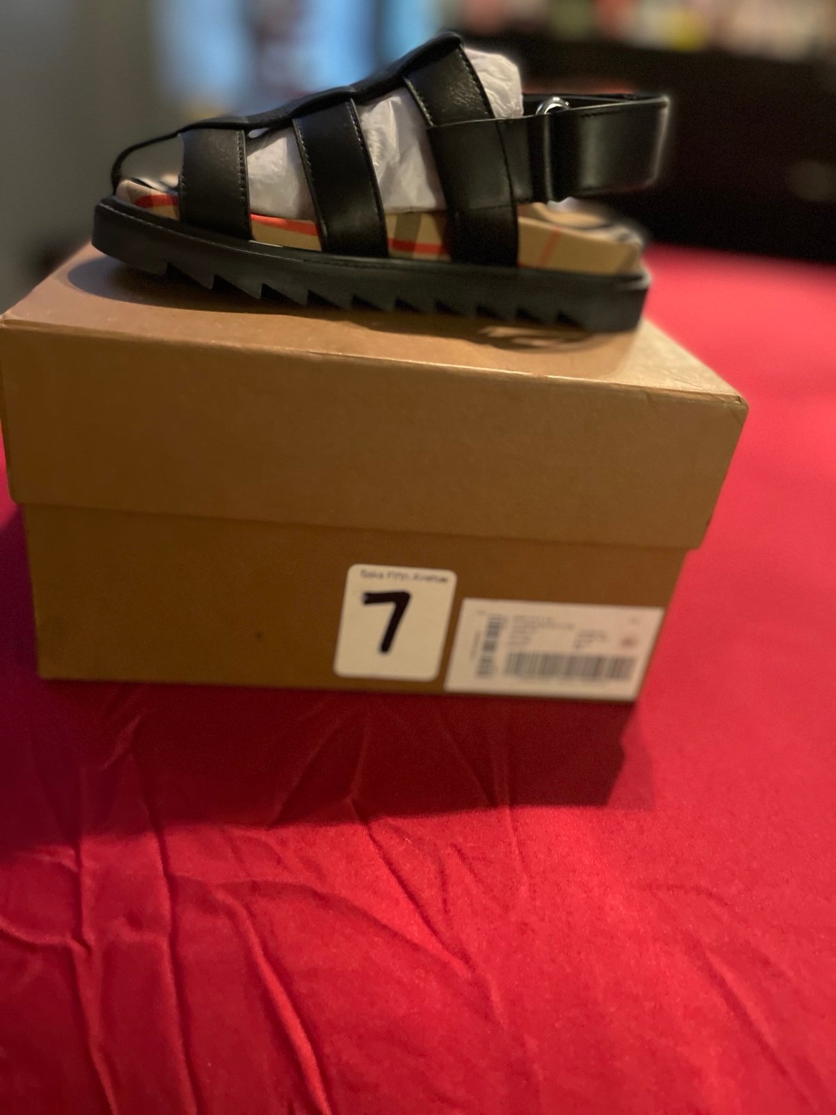 Burberry lil boys sandals. Toddler boy sandals brand new. Authentic