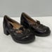 TKS Vintage Kids Girls Mary Jane Platform Chunky Heels Shoes Y2K Brown size 12