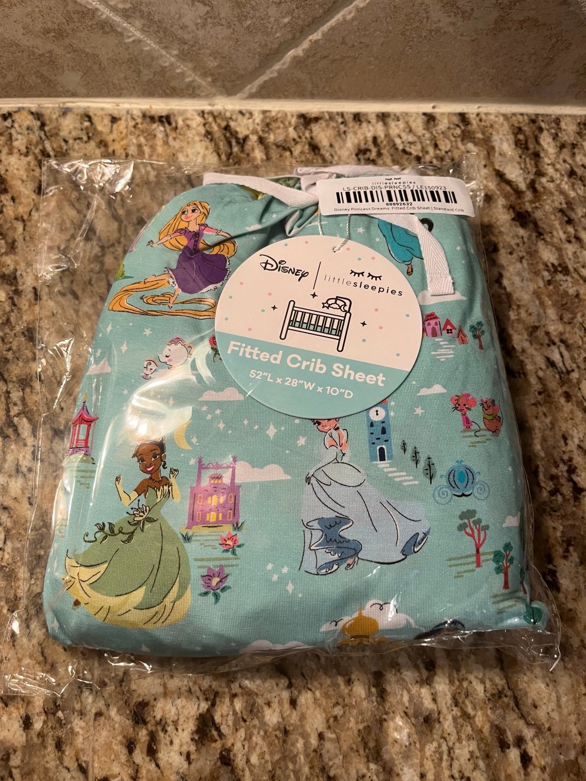 little sleepies Disney Princess crib sheet