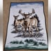 Biederlack Buck & Doe Deer Reversible Fuzzy Blanket USA Hunting Hautman