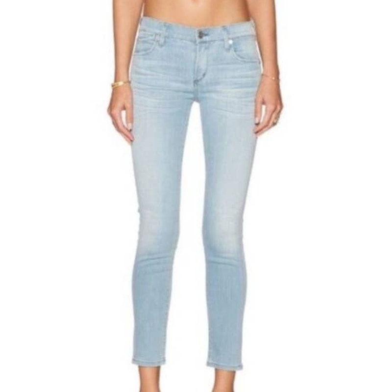 New Citizens of Humanity Avedon Light Wash Denim Low Rise Skinny Ankle Jeans 29