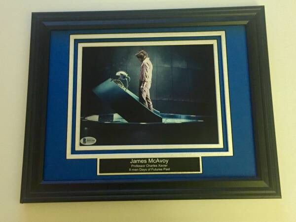 James McAvoy signed framed photo X-men Marvel comics Beckett BAS coa